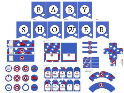 Captain America Baby Shower Pack