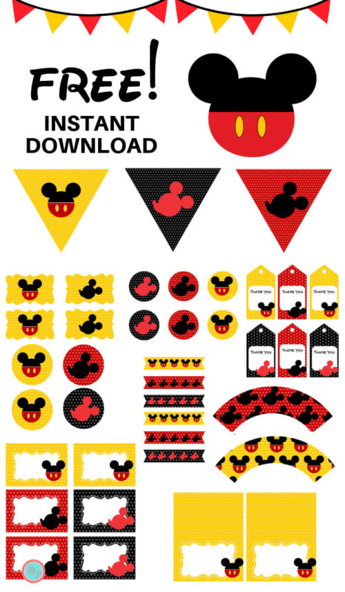Free Mickey Mouse Party Printable Download (1)