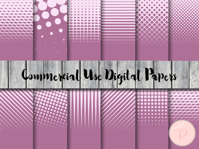 Halftone Digital Paper, Commercial Use, Scrapbook Digital Papers, Digital Background, dp46
