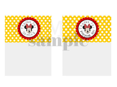 Minnie Mouse Treat Bag Topper