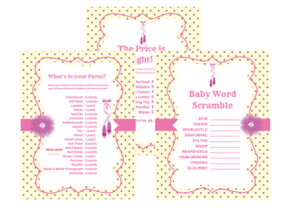 Baby Shower Games &amp; Activities Page 1 - Magical Printable