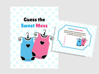 Twins Baby Shower Games Sweet Mess