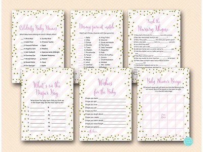 Gold Confetti Baby Shower Games 016 Printable Gold Baby Shower Games Bundle Printable Baby Shower Games Package