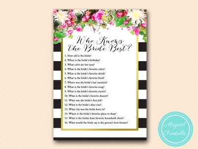 who-knows-the-bride-best pink floral black stripes gold