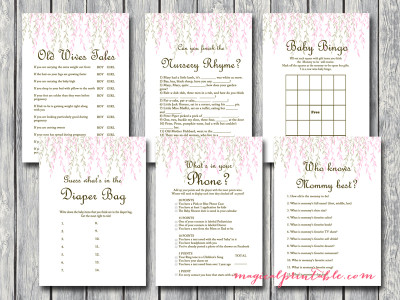 willow tree baby shower game printable set tlc12