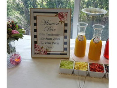 mimosa bar sign bubbly add top with fruit