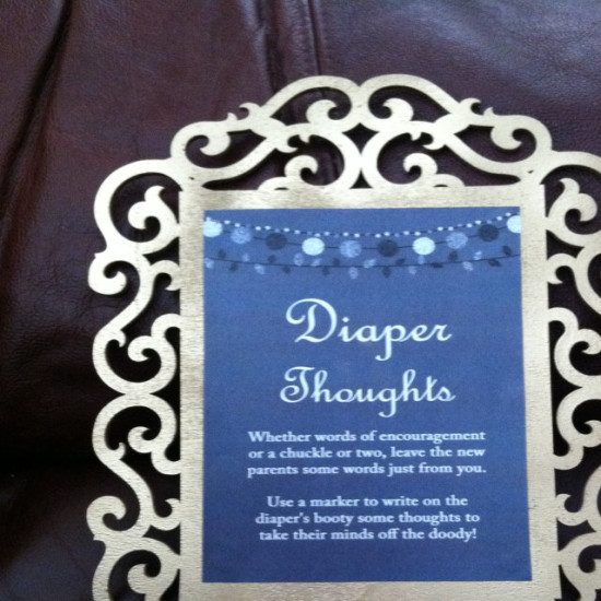 diaper thoughts baby shower sign