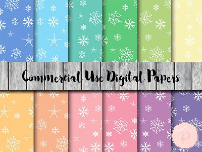 dp112 frozen digital papers winter