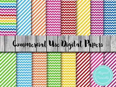 dp149 rainbow chevron digital paper, rainbow stripes