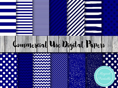 dp78 navy digital papers, chevron, polka dots, stripes