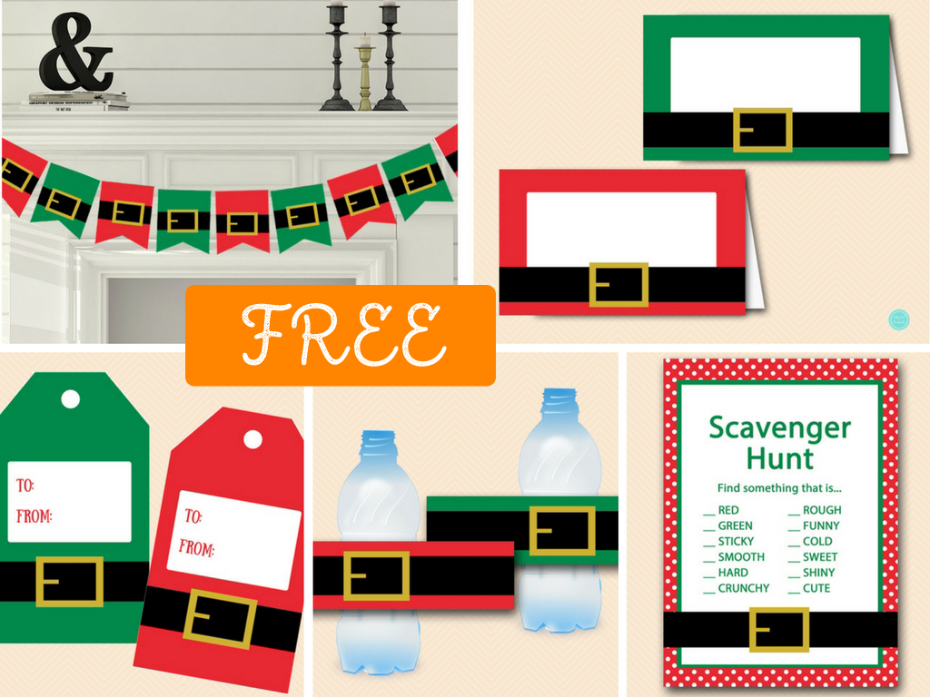 free-christmas-party-decorations-banner-labels-scavenger-game