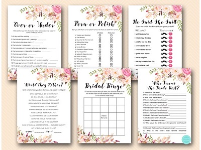 peach bridal games date ideas card succulent bridal shower sign Date night ideas sign coral instant download