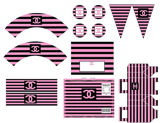 Black and Pink COCO Chanel Party Printable - Magical Printable