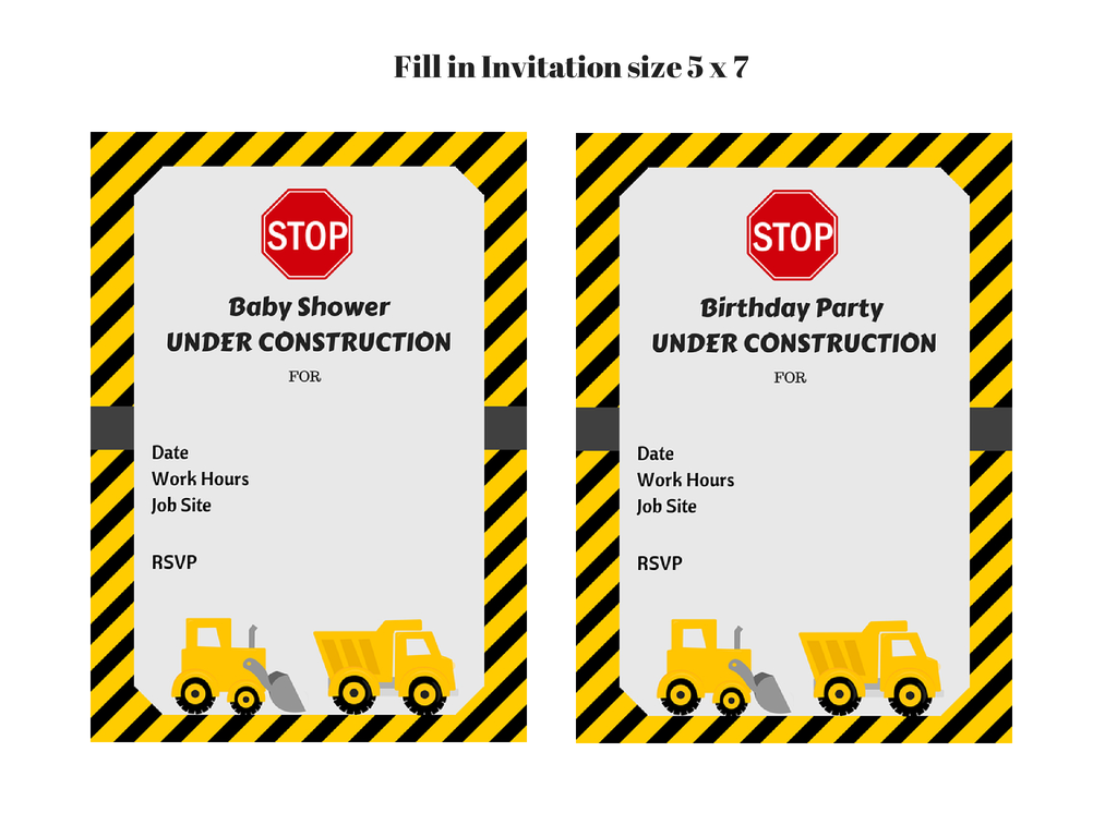 Construction Printable - Magical Printable
