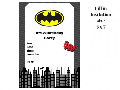 Batman Invitation