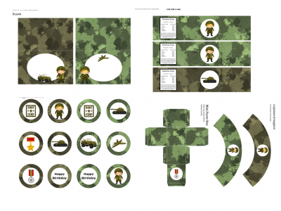 Camo Army Military Party Package