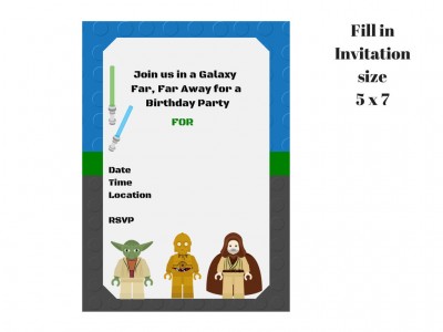 LEGO Starwars Party invite