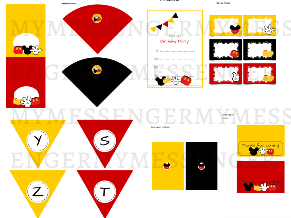 Mickey Mouse Birthday Pack - Magical Printable