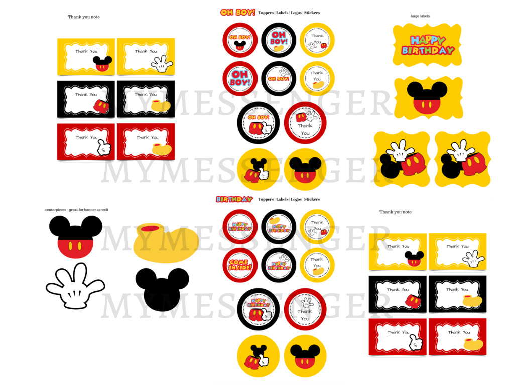 Mickey Mouse Birthday Pack - Magical Printable