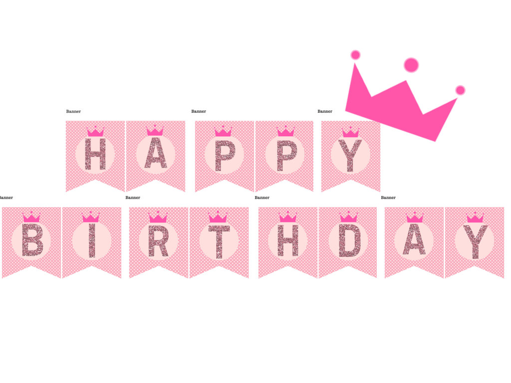 Free Printable Princess Birthday Banner