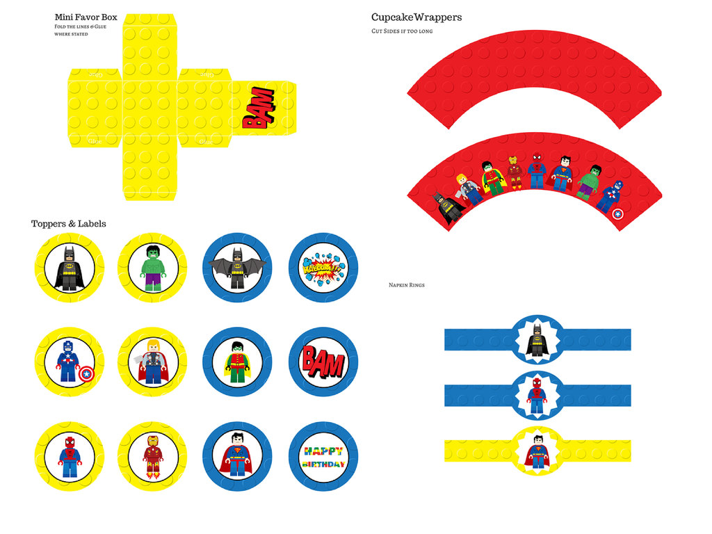 Superhero LEGO Birthday Pack - Magical Printable