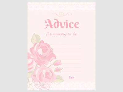 Shabby Chic Advice to Mommy to be