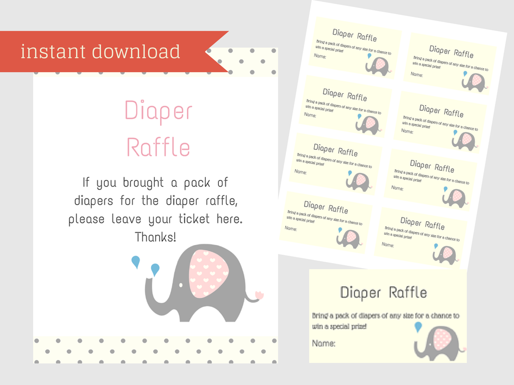 Elephant Baby Shower Games - Magical Printable