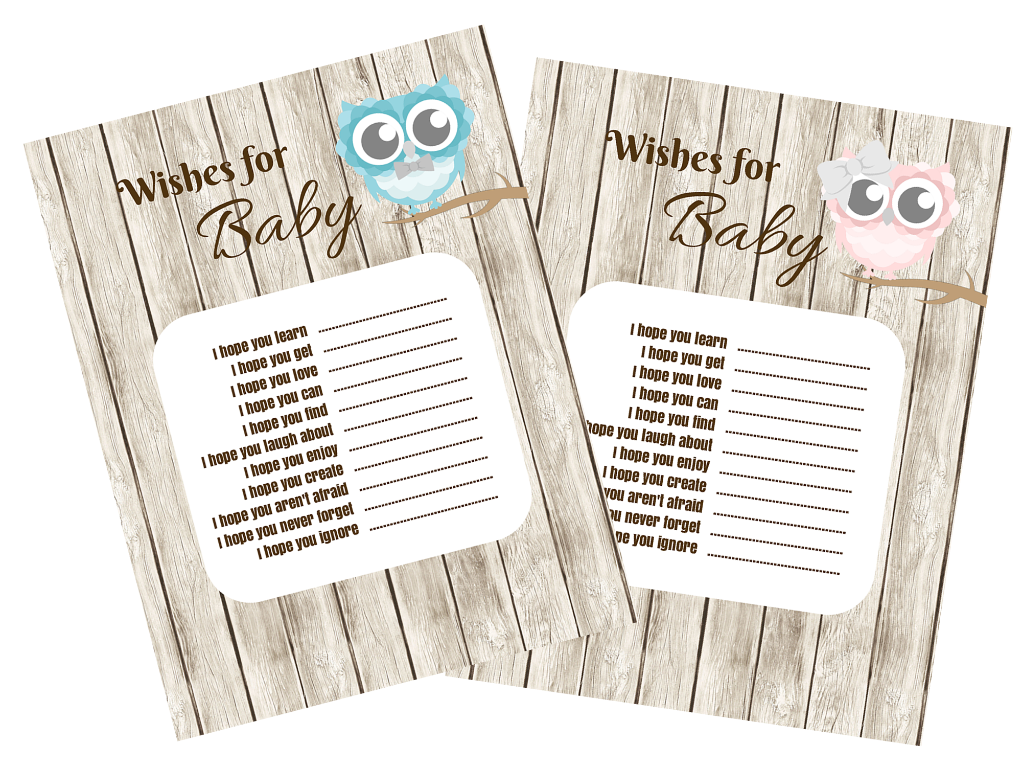 Owl Wishes for Baby - Magical Printable