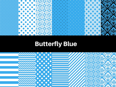 Butterfly Blue Digital Papers