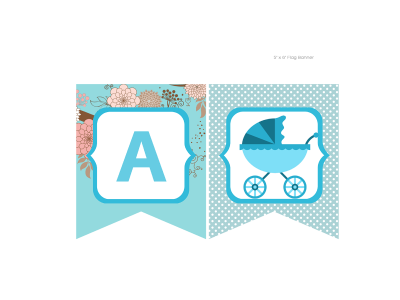 It's a Boy Baby Shower Banner, Blue Carriage Banner, Boy Baby Shower Banner, Bunting, Blue Baby Shower Banner