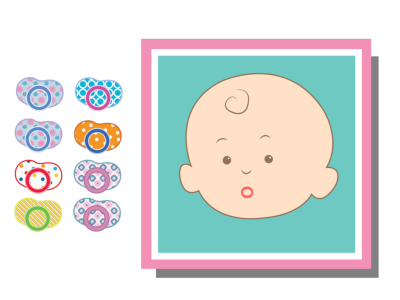 Pin the Dummy on baby mouth Baby Shower Game, Printable Pin the dummy Game, Baby Shower Activity, Baby Shower Game, Pin on Baby Face Game