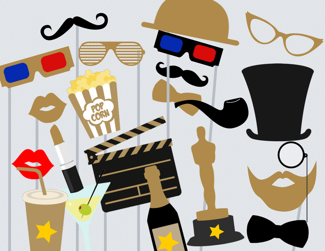 Hollywood Star Photo Booth Party Props Magical Printable