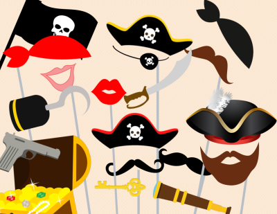 Pirate Photo booth Props, Pirate baby shower Printable Props, Pirate Photo Props, Ahoy pirate Party centerpieces, Pirate props