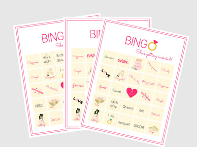 20 Bingo Bridal Shower Games
