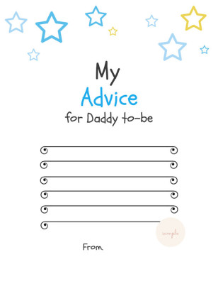 Advice for Mommy to Be Cards daddy star