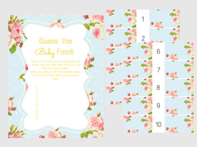 Blue Shabby Baby Shower Games food