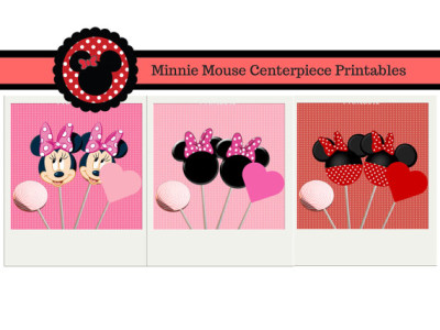 Minnie Mouse PRINTABLE Centerpiece Set 2