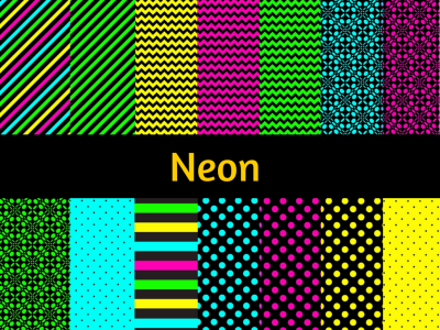 Neon Digital Paper, Neon Background, Neon Scrapbook Paper, Neon Color, Neon Green, Neon Pink, Neon Blue, Neon Yellow papers