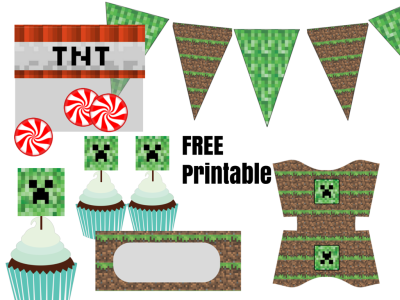 free minecraft party printable