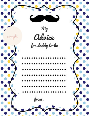 Moustache Little Man Baby Shower game_advice
