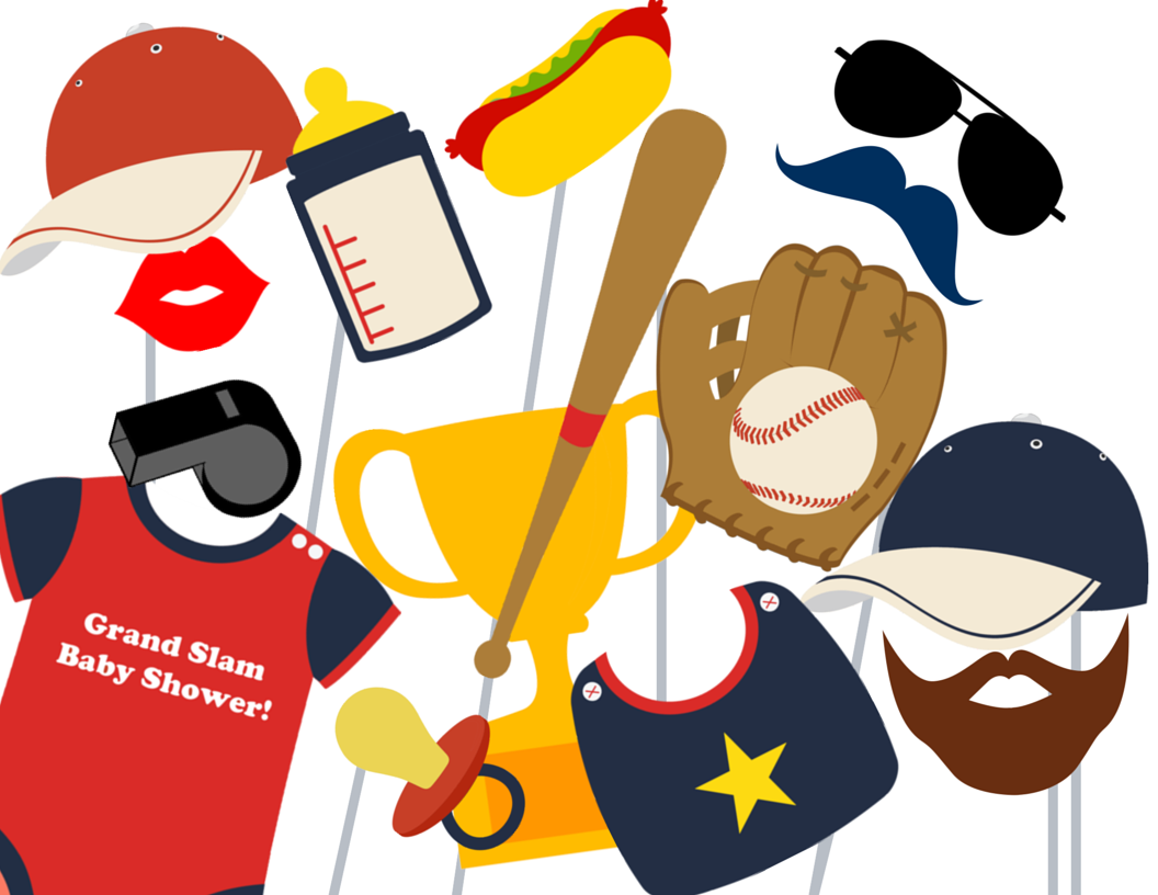 Baseball Photo booth Props - Magical Printable