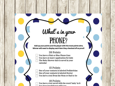 What's in your Cellphone Game - Magical Printable