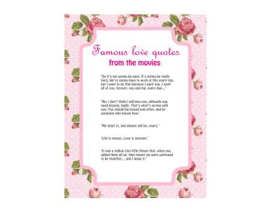famous quotes from movies Bridal Shower games, 1950's how to be a good wife, why do we do that, Bridal Shower activity, 