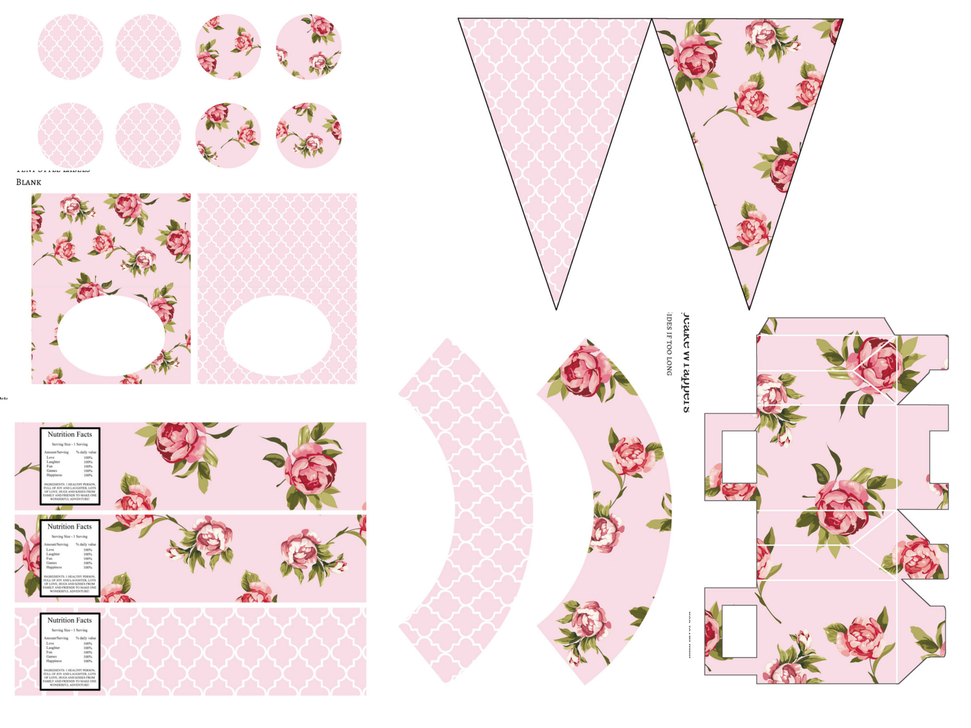Pink Shabby Chic Rose Printable - Magical Printable