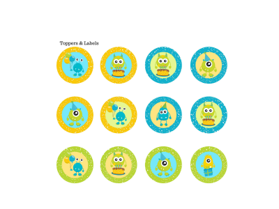 Little Monster Birthday Party Printables, Monster Baby Shower, Monster Party, Download, Monster Labels, Toppers, Monster Party Invitations