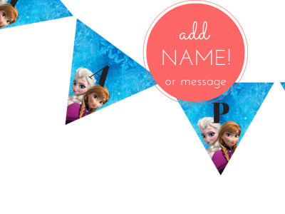 Frozen Birthday party Printable package banner