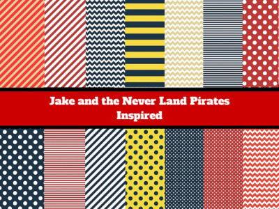 Jake and the Never Land Pirates Digital Paper, Jake and the Never Land Pirates, Jake and Neverland Digital Paper, Jake and the Pirate Paper