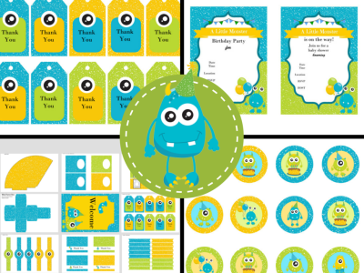 Little Monster Party Printable - Magical Printable