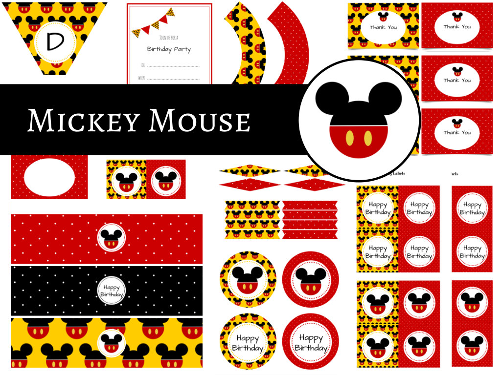 Mickey Mouse Party Package Magical Printable