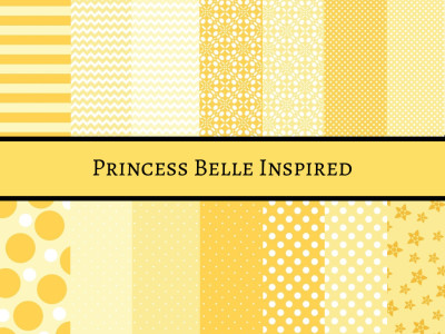 Princess Belle digital paper, Belle Inspired Digital paper, Disney Princess Belle, Beauty and the beast digital paper, Belle Scrapbook Paper, beauty and the beast digital papers, background